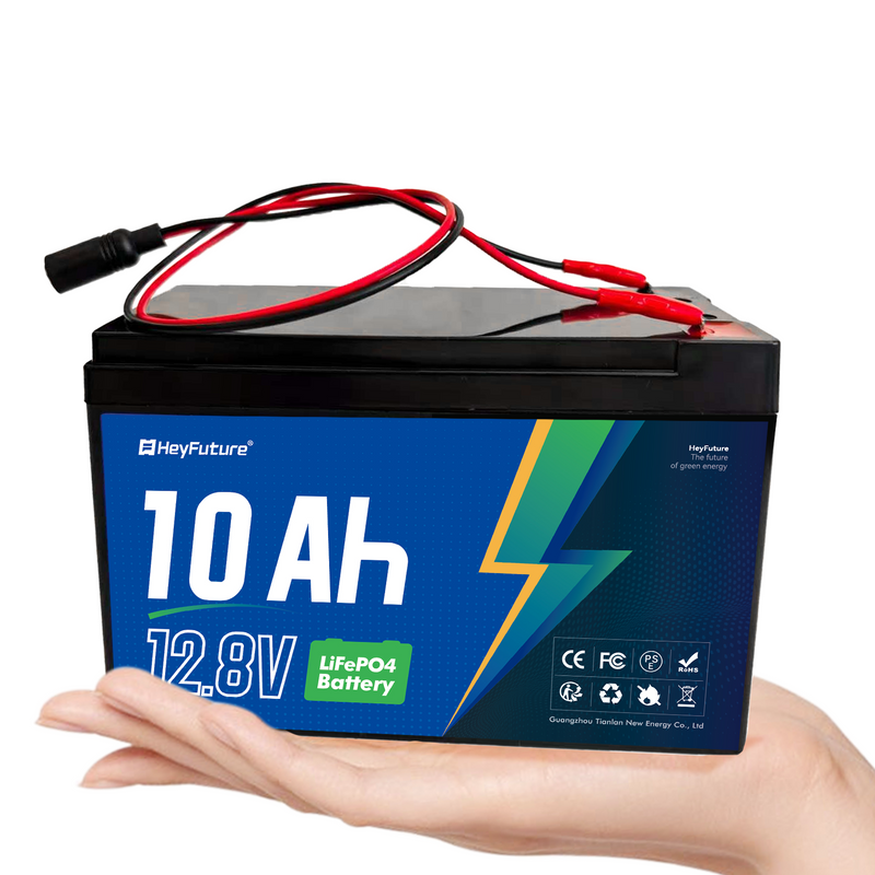 HeyFuture 12V 10Ah Lithium LiFePO4 Deep Cycle Battery