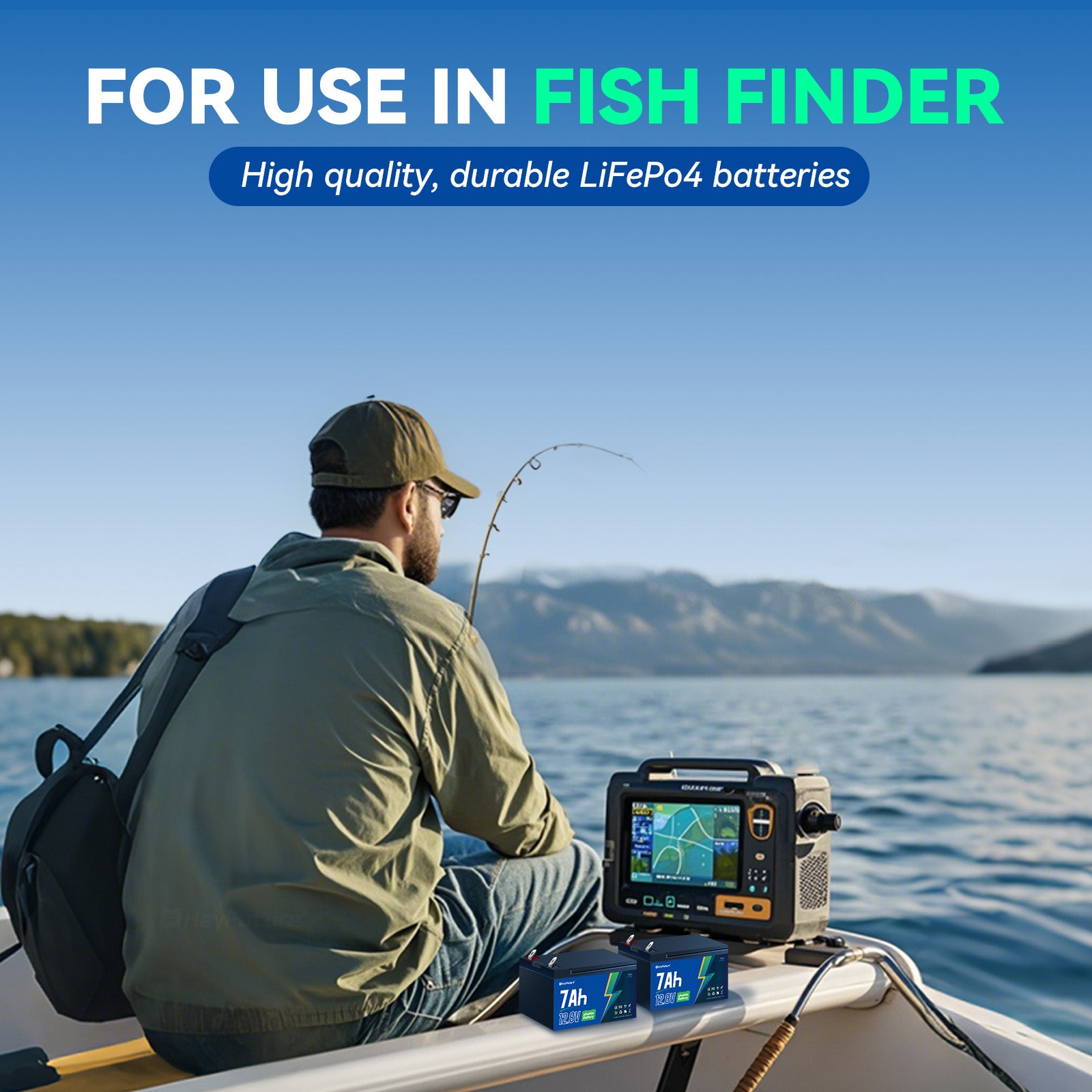 HeyFuture 12V 7ah Rechargeable Battery, 3000+ Deep Cycles LiFePO4 Battery