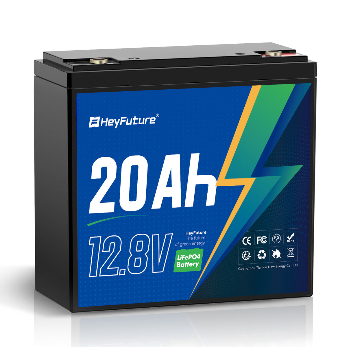 HeyFuture 12V 20Ah Lithium LiFePO4 Deep Cycle Battery