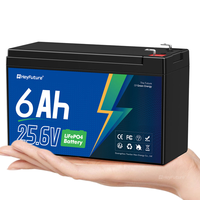HeyFuture 24V 6Ah Rechargeable Lifepo4 Battery