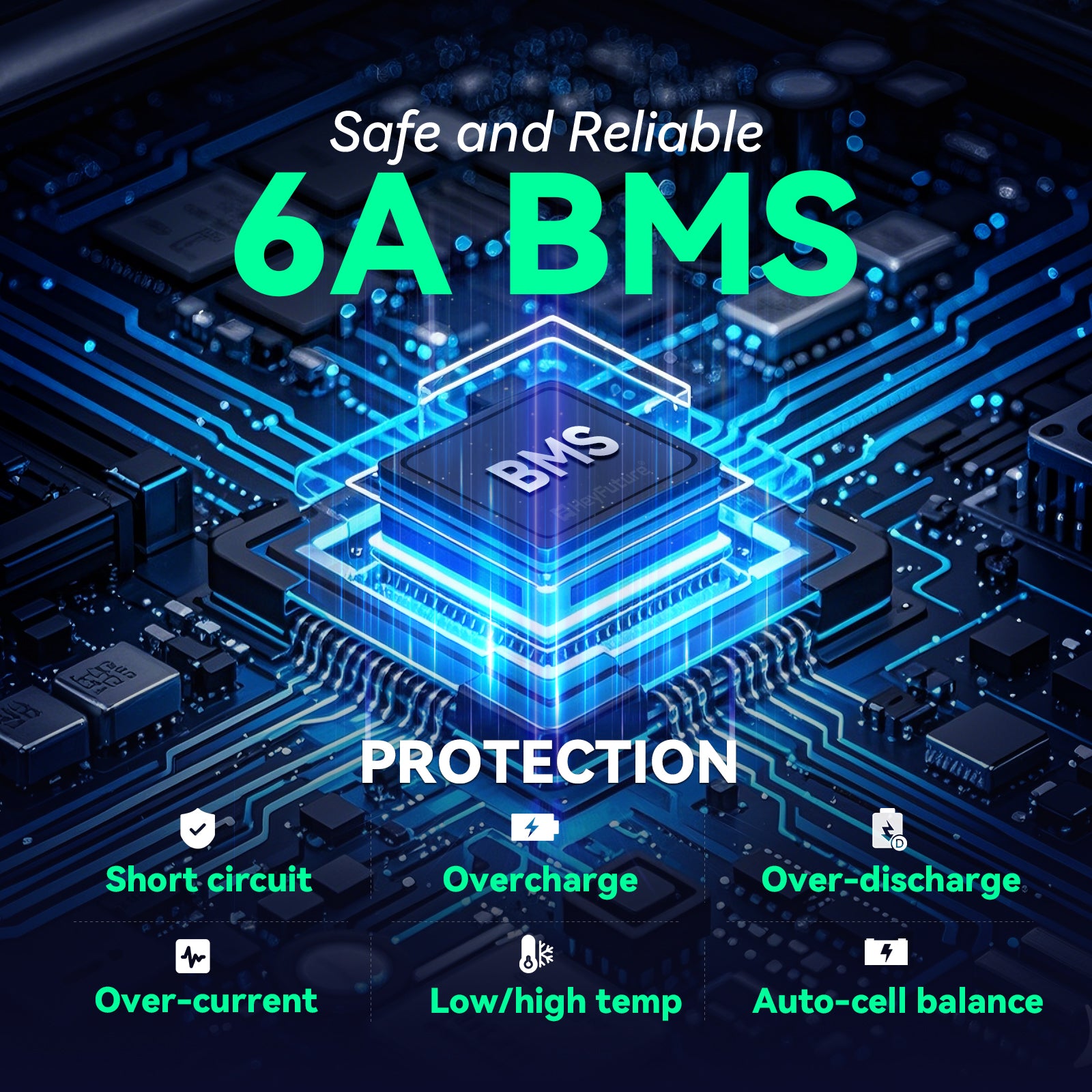 HeyFuture 24V 6Ah Rechargeable Lifepo4 Battery