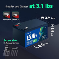 HeyFuture 12V 15Ah LiFePO4 Battery for Power Wheels Ride On Toy UpgradeKit