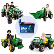 HeyFuture 12V 20Ah LiFePO4 Battery for Peg Perego John Deere Tractors
