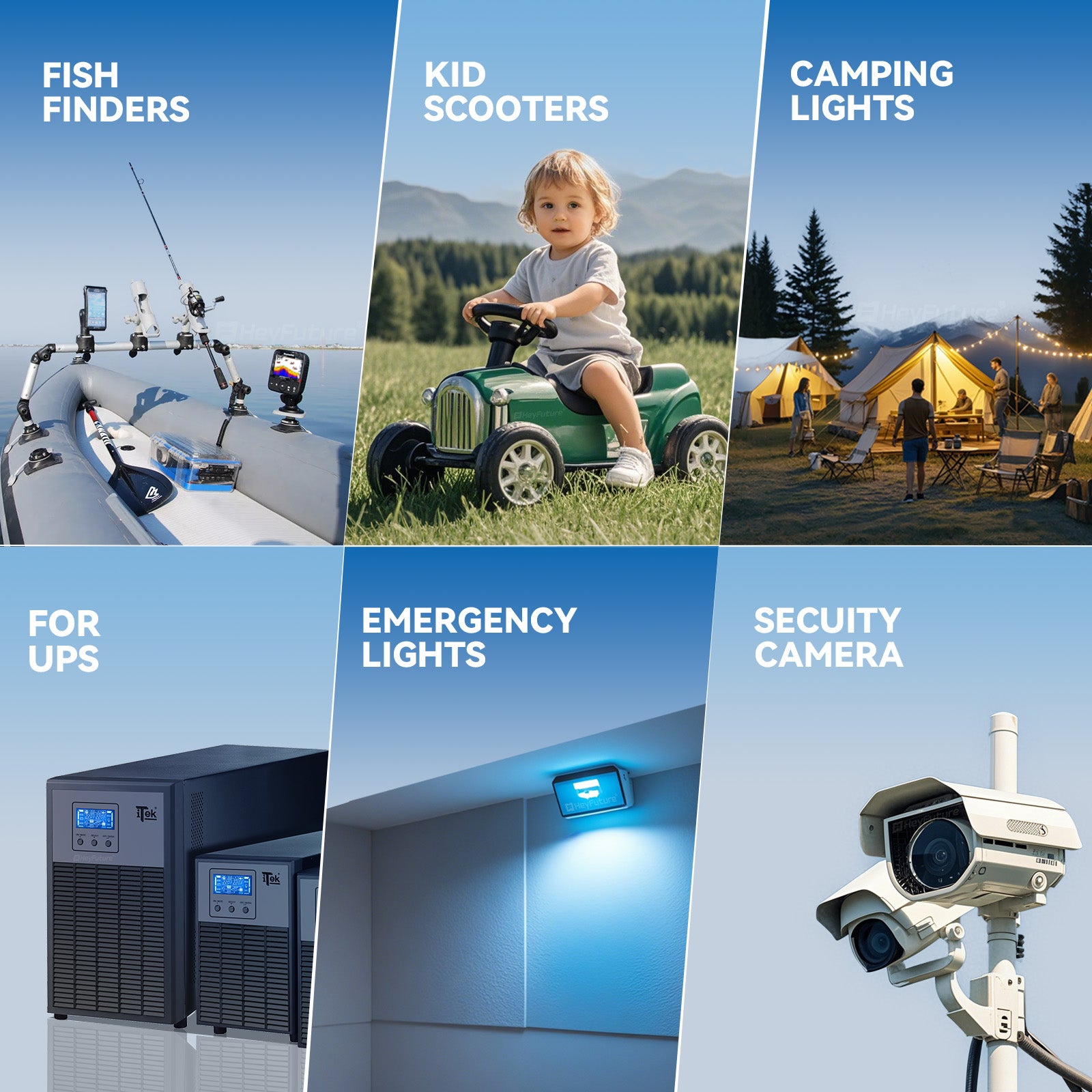 HeyFuture 12V 7ah Rechargeable Battery, 3000+ Deep Cycles LiFePO4 Battery