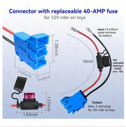 HeyFuture 12V 20Ah LiFePO4 Battery for Peg Perego John Deere Tractors